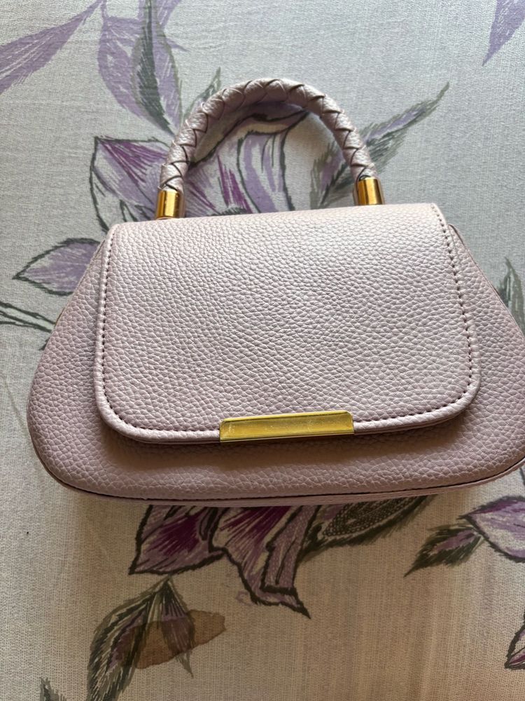Chic Lavender Handbag- leather