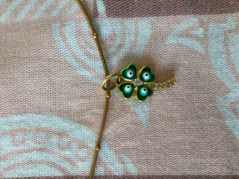 Lucky Clover evil eye Necklace