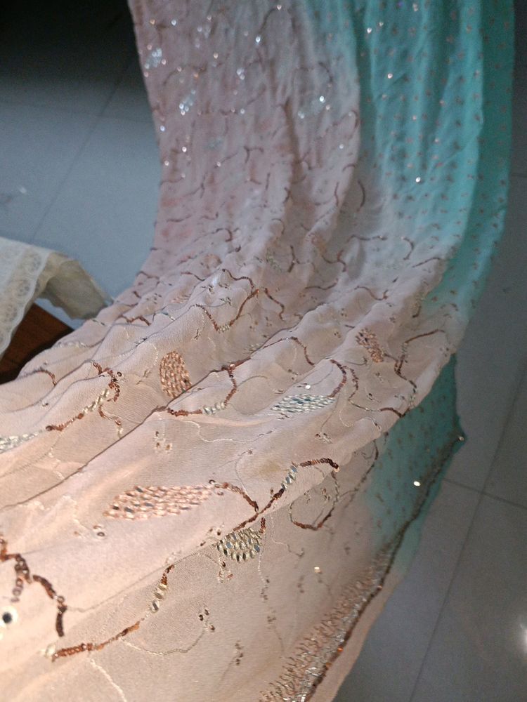 Elegant Embroidered Hand Work Saree