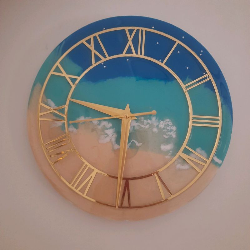 Ocean Theme Resin Clock
