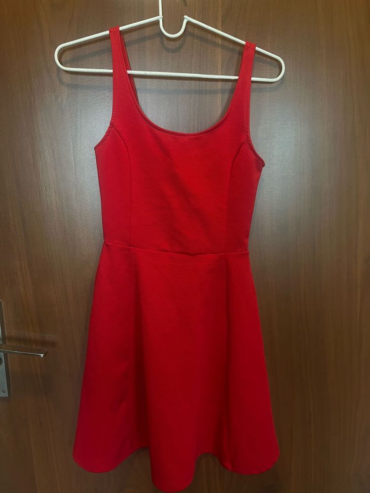 Red skater dress