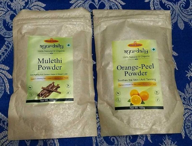 Ayurdaily Mulethi &amp; Orange Peel Powders
