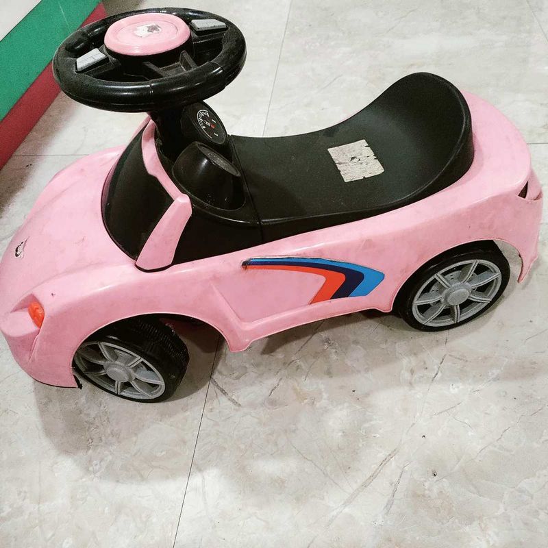 Pink Ride-On Car for Toddlers