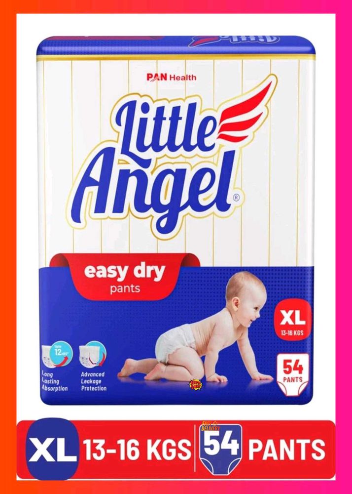 Little Angel Easy Dry Pants Diapers XL PICES 52