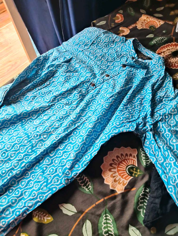 Beautiful Blue Printed Kurta