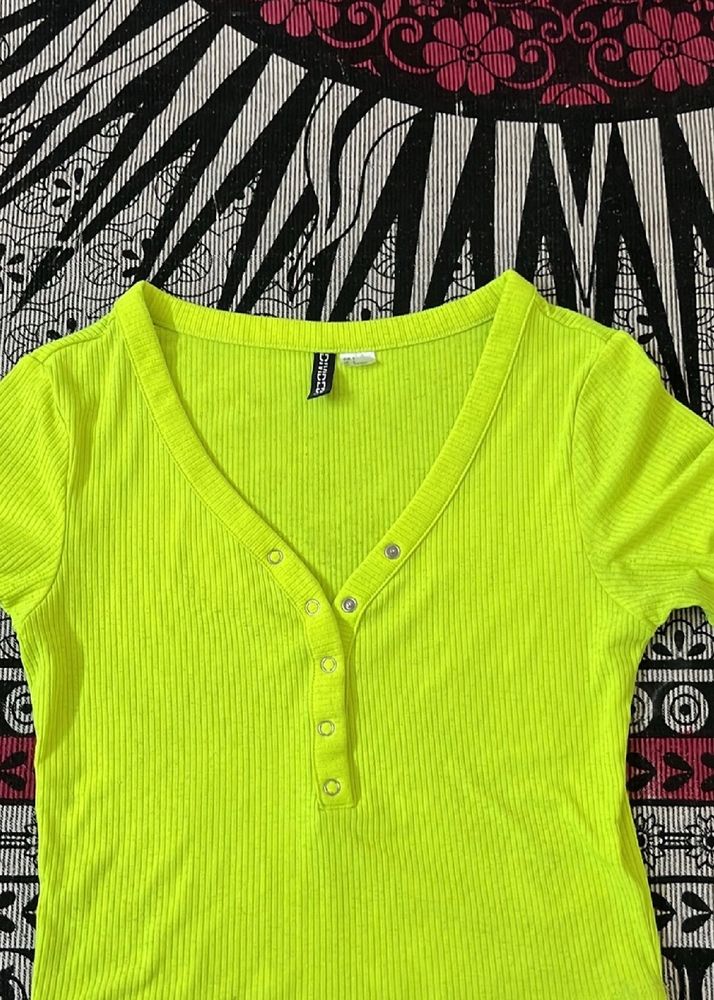 Fluorescent H&amp;m Green Top