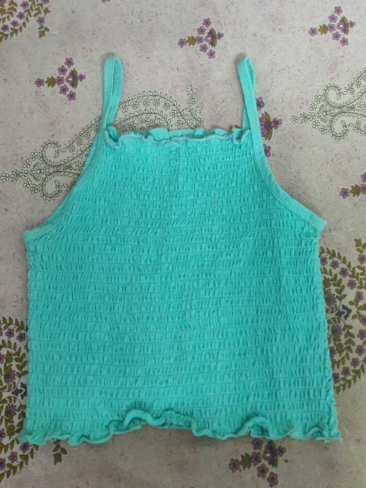 *Turquoise Smocked Cami Top 💙✨**