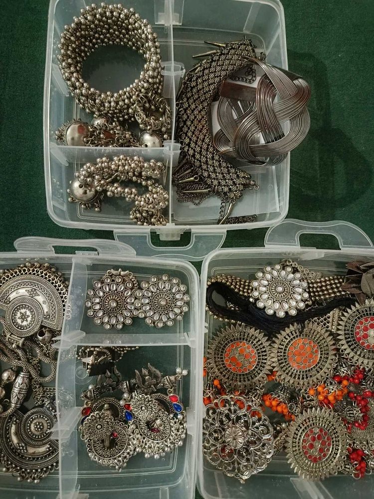 Oxidized Silver Jewelry Set