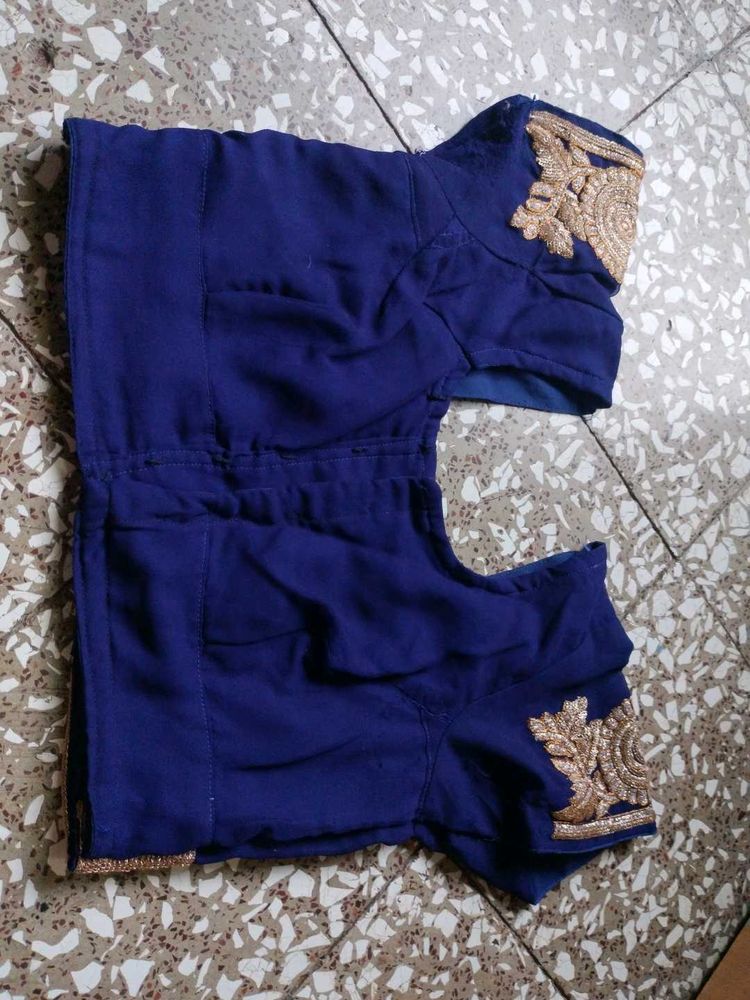 Embroidered Blue Blouse