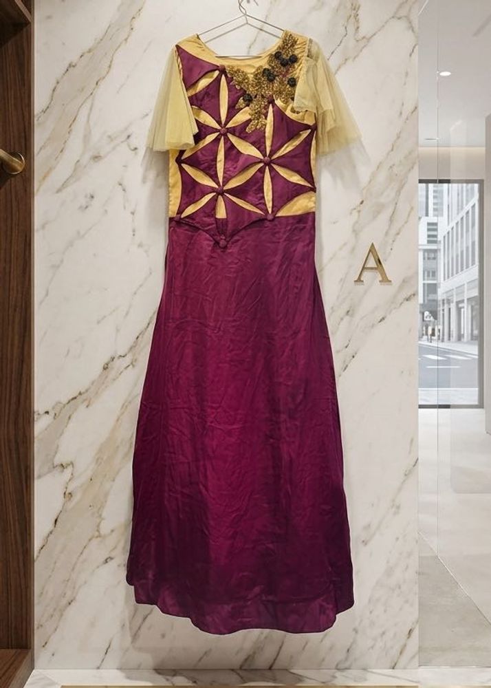 Elegant Maroon Ethnic Gown