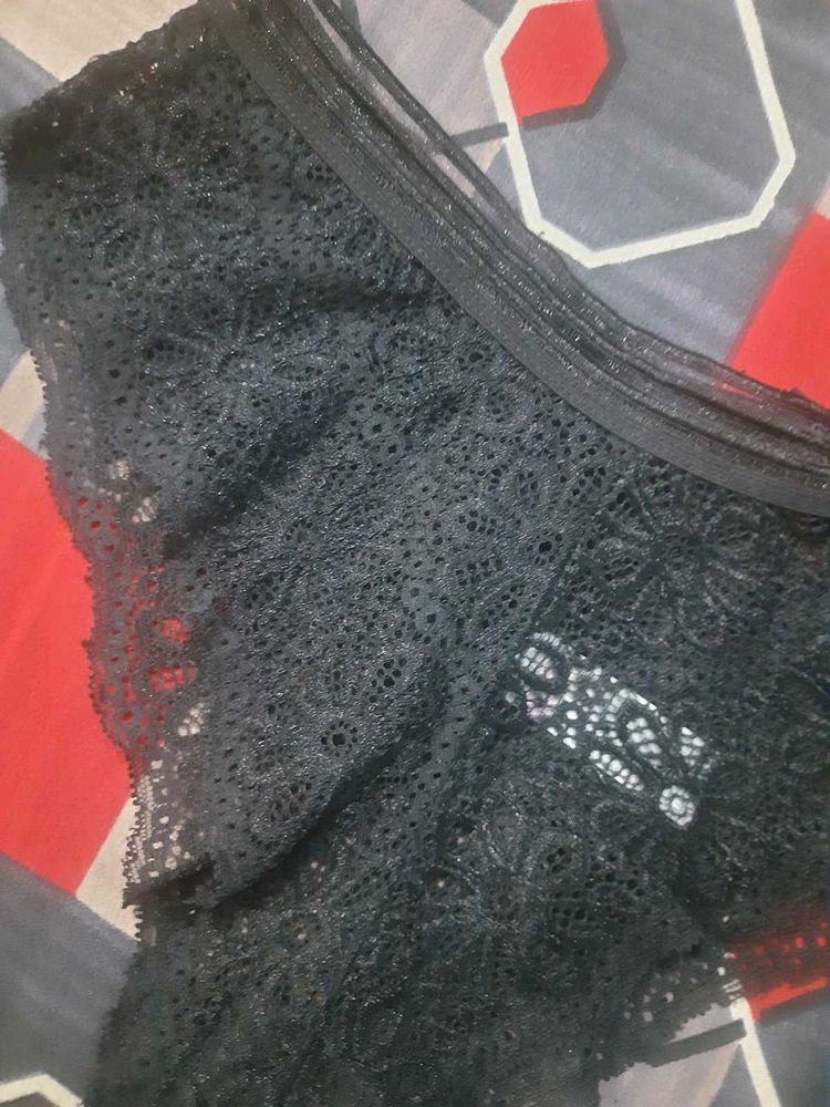 Elegant Black Lace Briefs