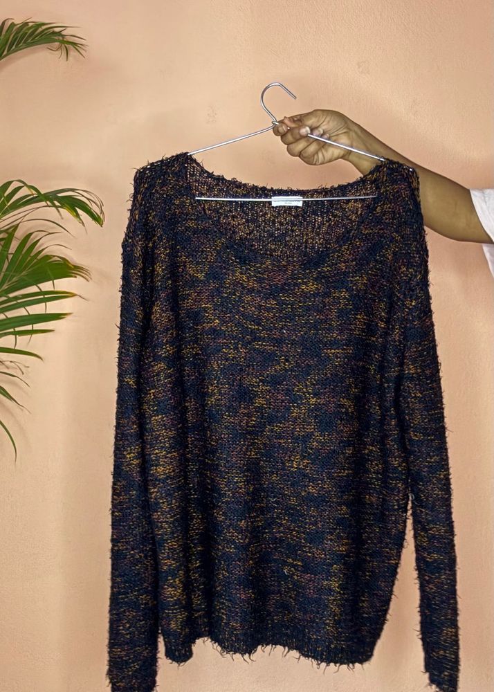 Cozy Multicolored Knit Sweater