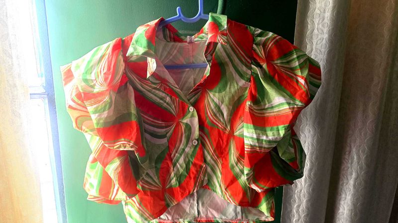 Vibrant Floral Print Blouse