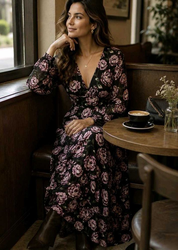 Elegant Floral Maxi Dress