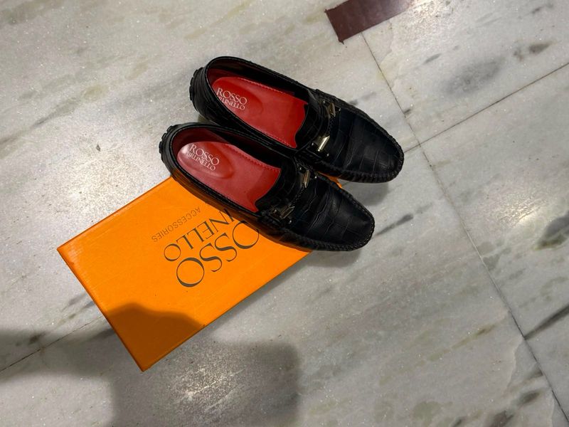 Rosso Brunello Black Loafers