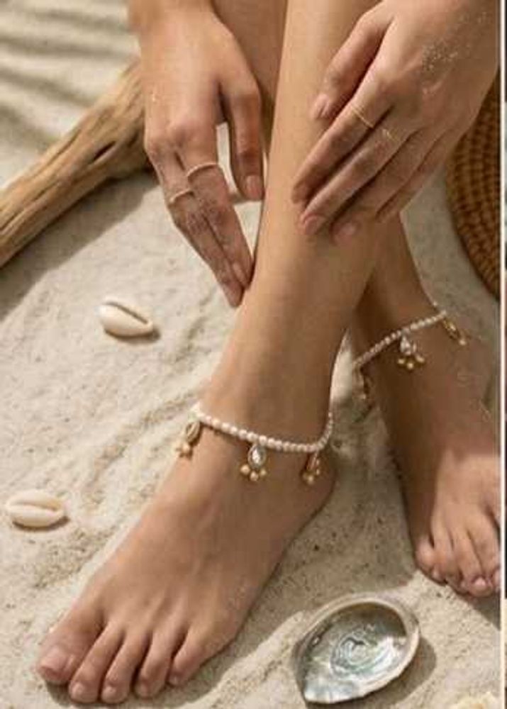 Handmade Pearl Anklets