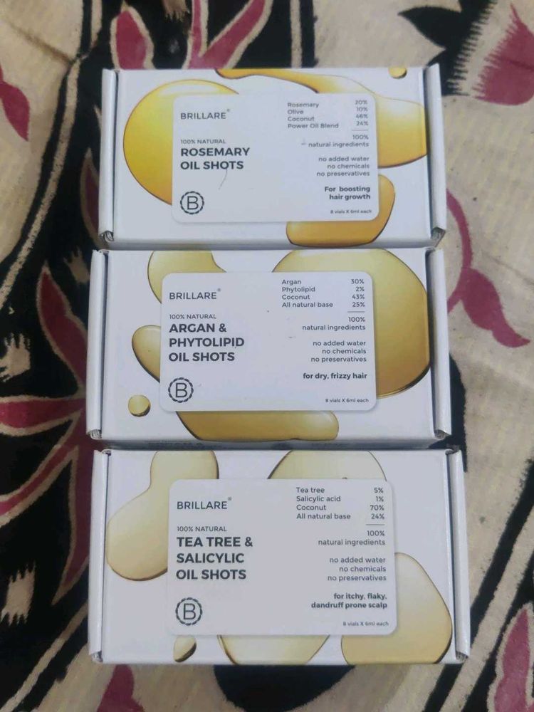 Brillare Natural Oil Shots - Hair Care Trio