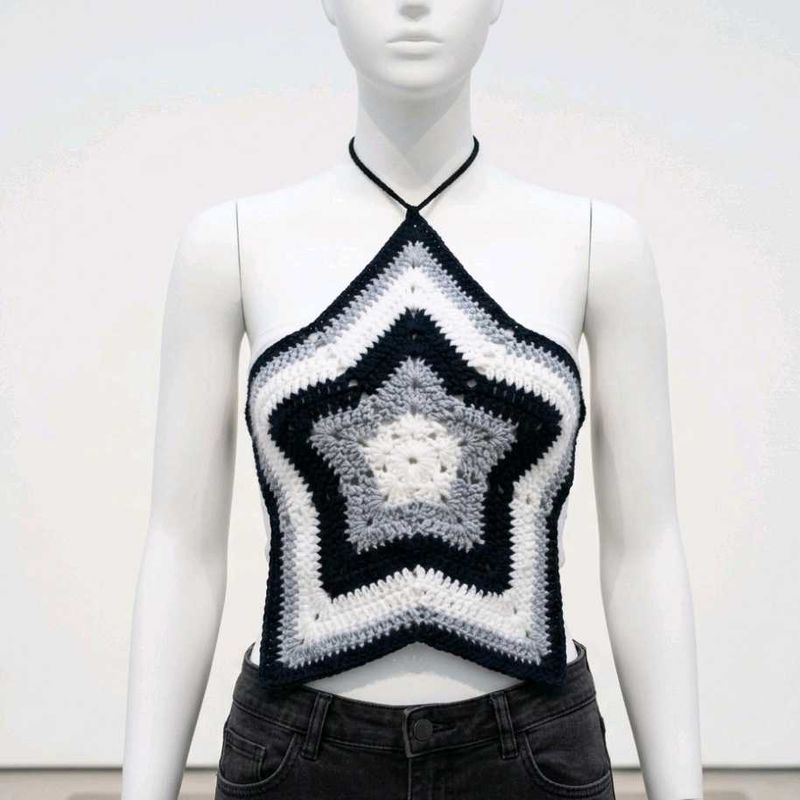 Star Crochet Halter Top