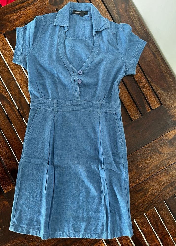 barely used blue Mango dress