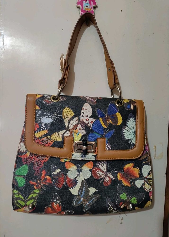 Elegant Vintage Butterfly 🦋 Print Handbag 👜