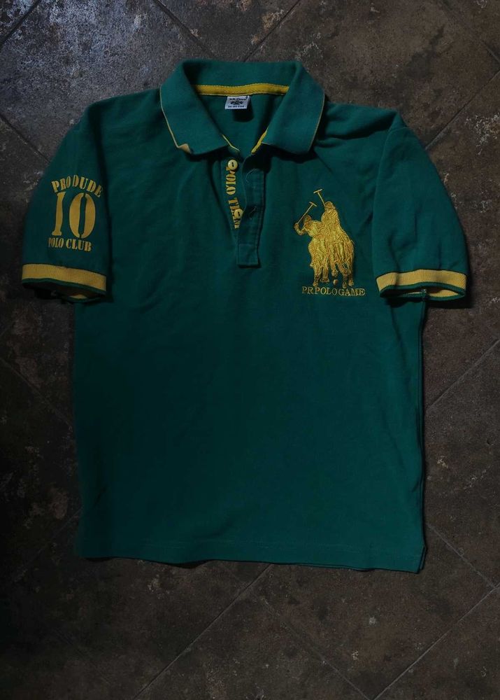 embroidery US Polo Assn inspired Men's Green Pol