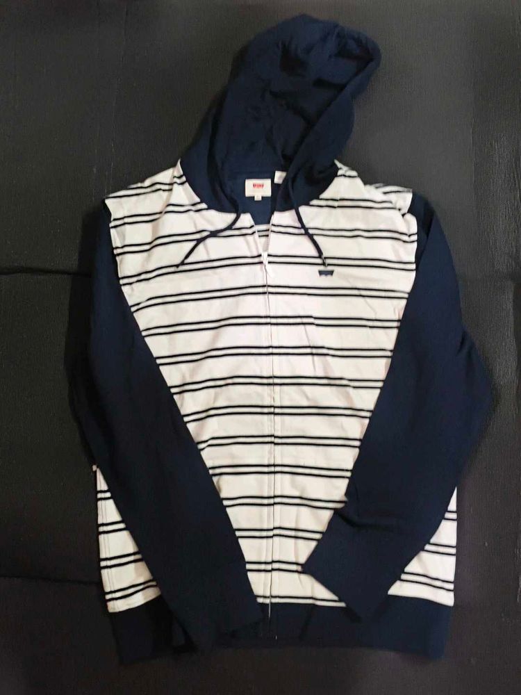Striped Levi's Zip-Up Hoodie