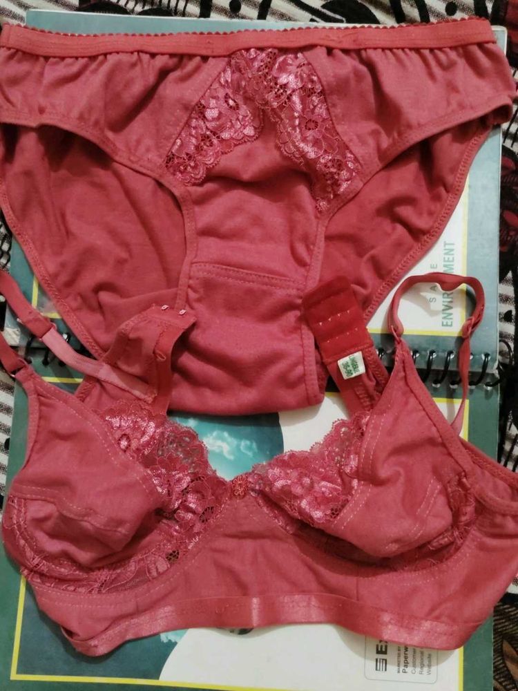 Red Bra and Panty Set
