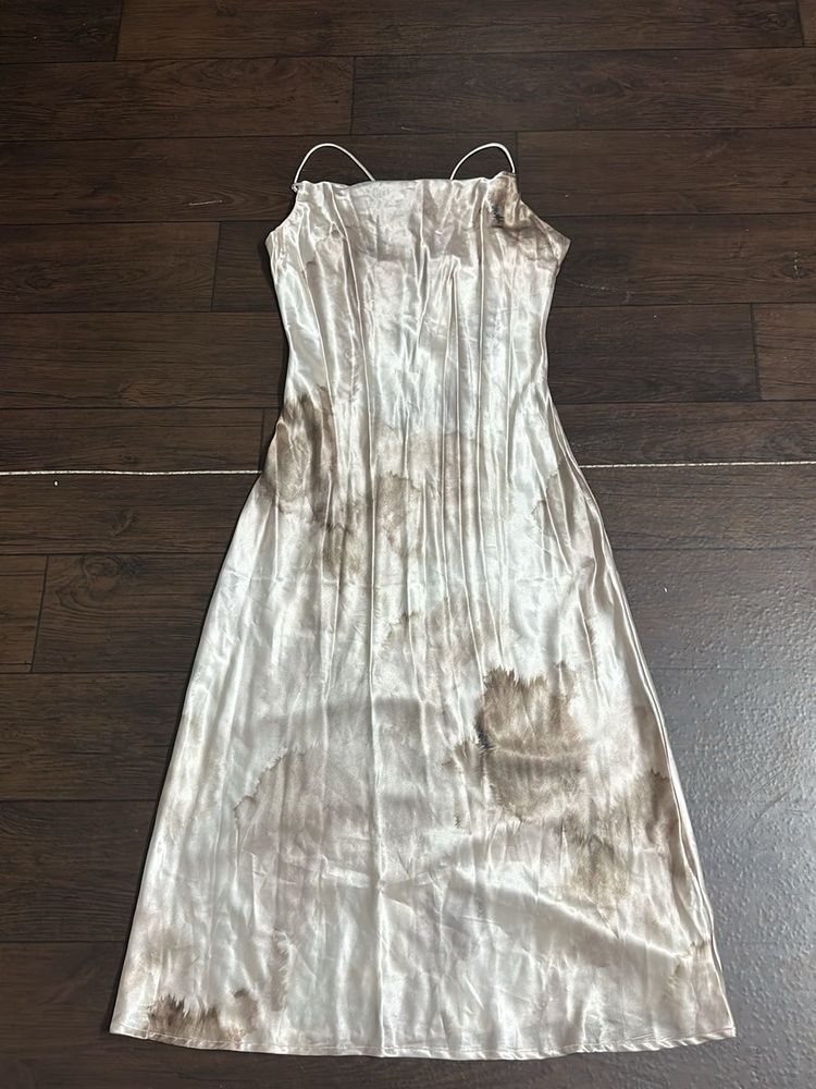 Satin Midi Slip Dress