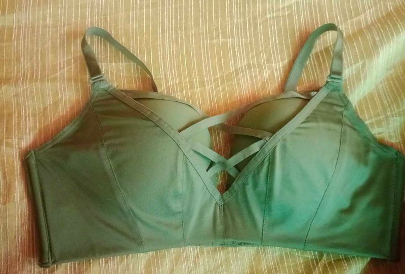Olive Green Criss-Cross Bralette