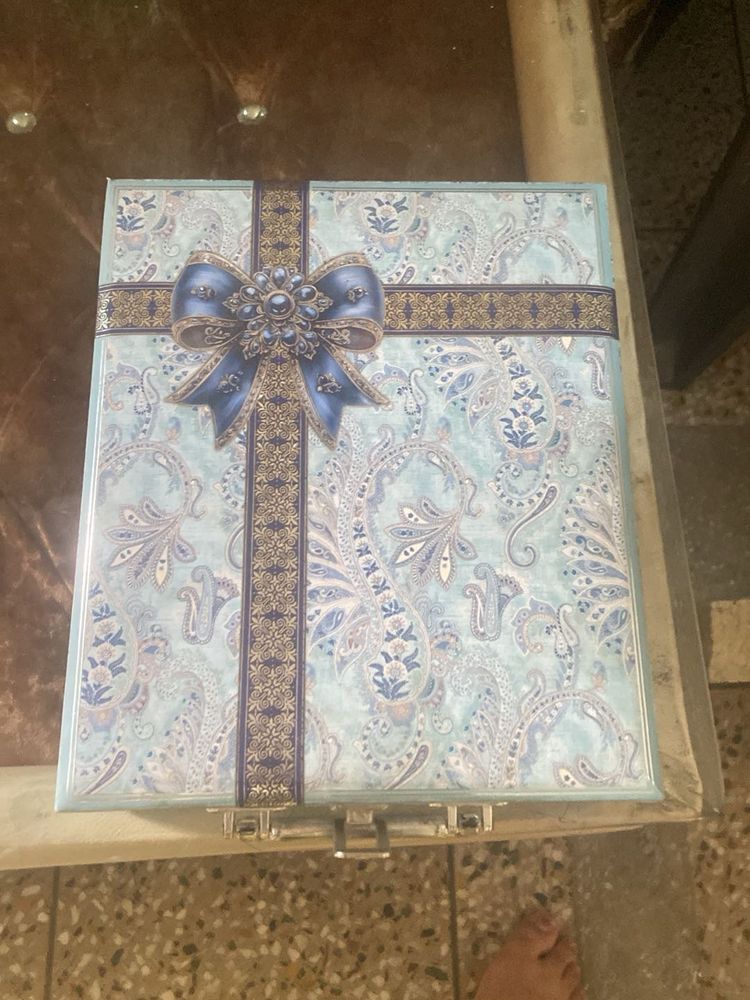 Decorative Gift Box with Blue Bow best for gifting