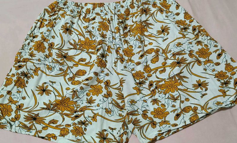 Floral Print Pajama Shorts