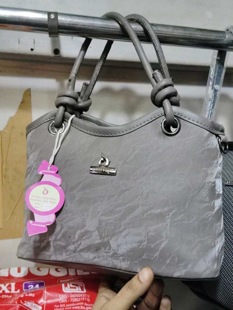 Stylish Grey Handbag