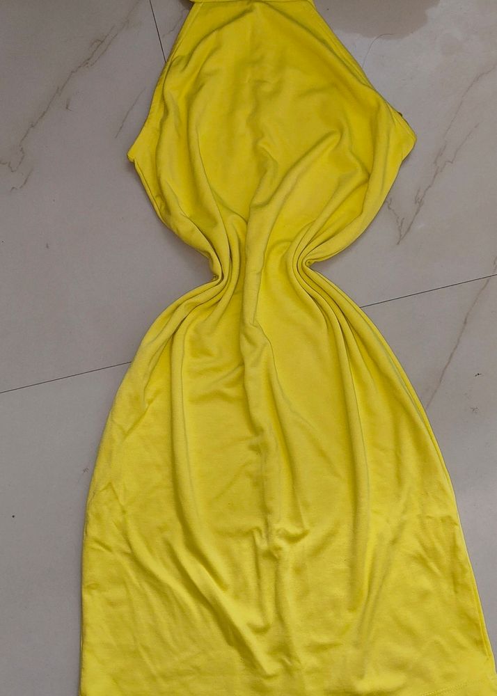 Lemon Yellow Bodycon Dress