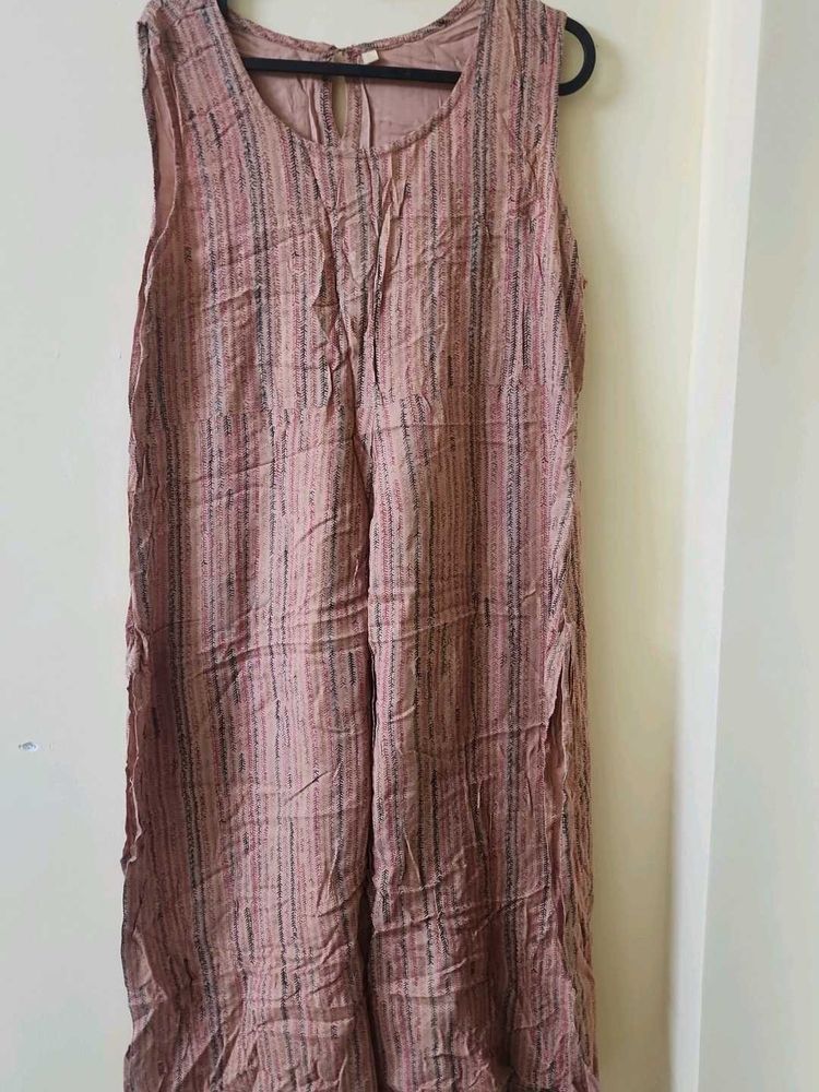 Striped Sleeveless kurti with coat