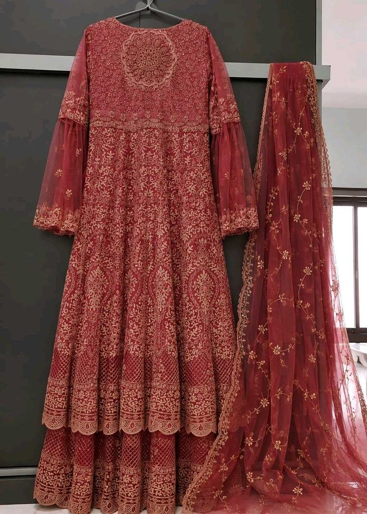 Stunning Maroon Embellished Lehenga Choli