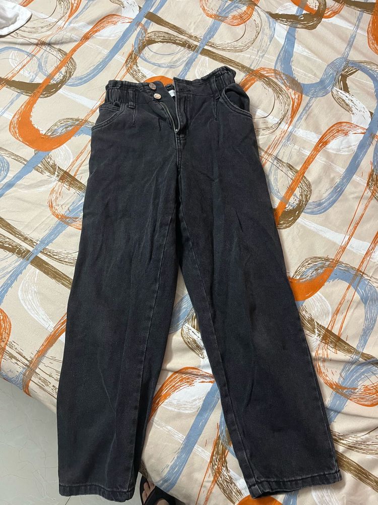 Stylish Dark Wash Wide Leg Jeans
