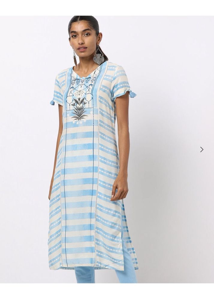 Blue And White Kurti From W