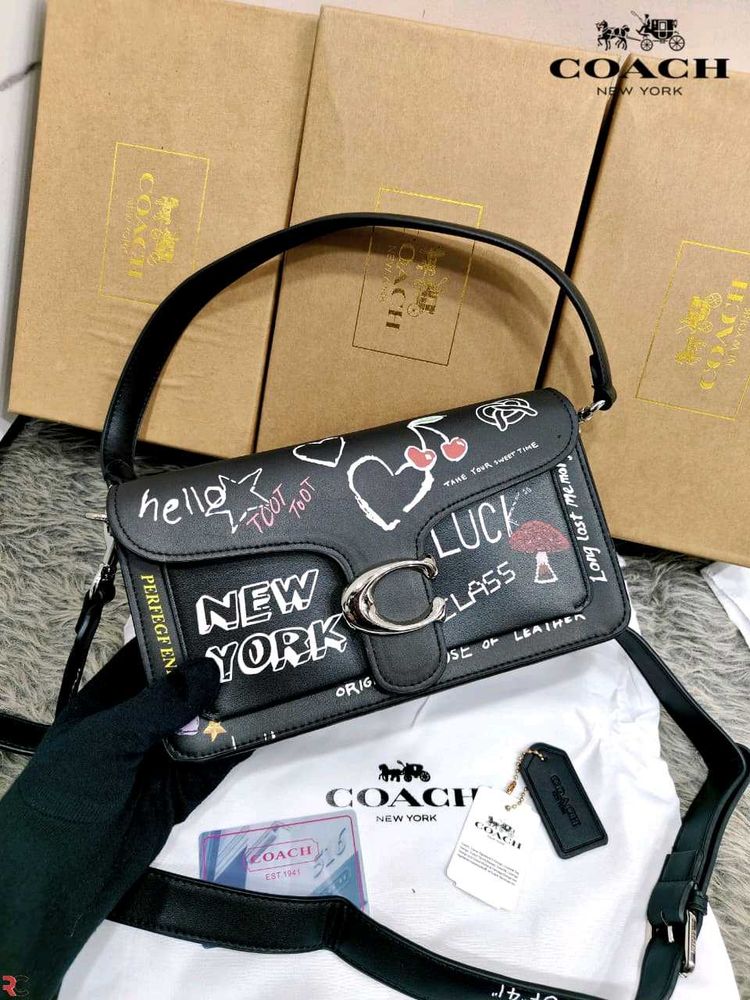 Coach New York Graffiti Shoulder Bag WITH BOX