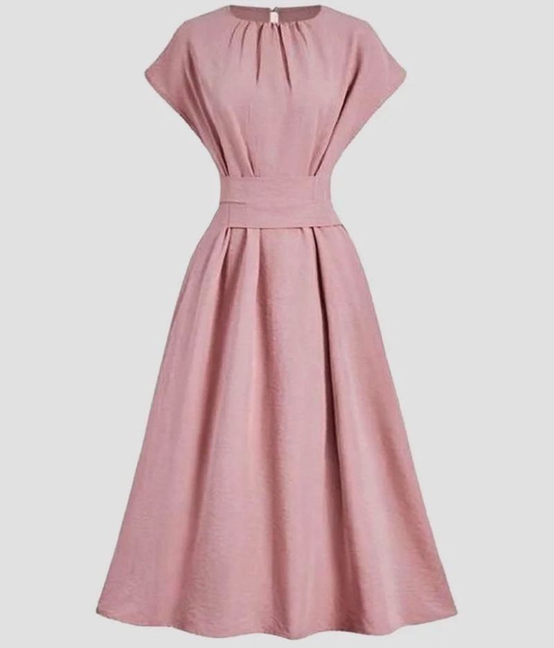 SAVANA Pink Midi Dress