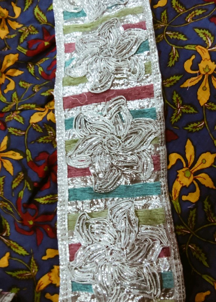 2 MTR silver gotta lace. 5 inch broad