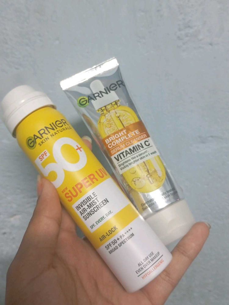 Garnier Sunscreen &amp; Serum Cleanser Set