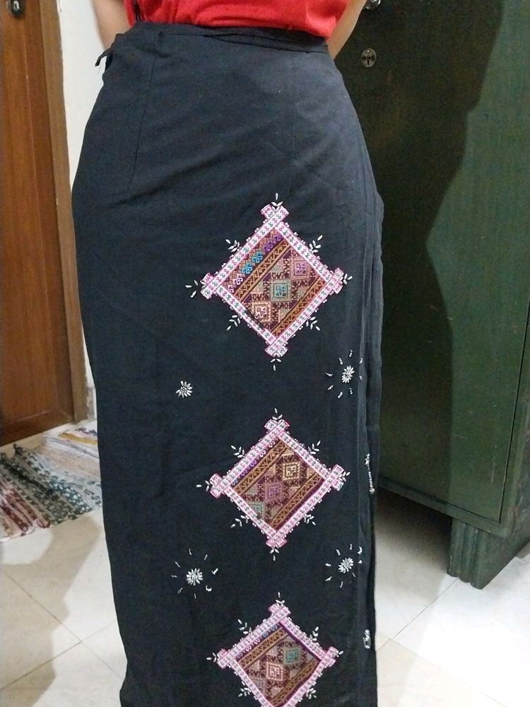 Ethnic Wrap Skirt