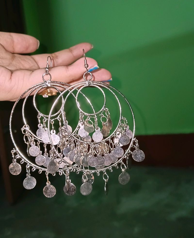 Set Of 3 Beautiful Silver Earings🤍🤍🤍