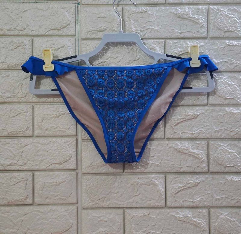 No Boundaries Blue Lace Bikini Bottom