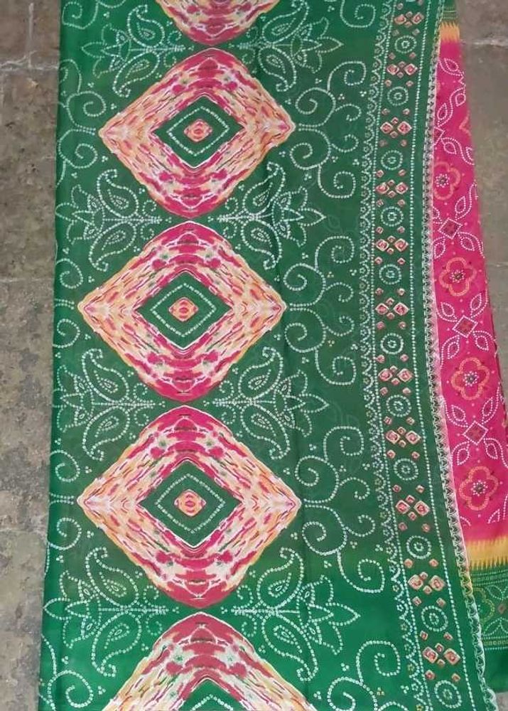 Green Bandhani Saree