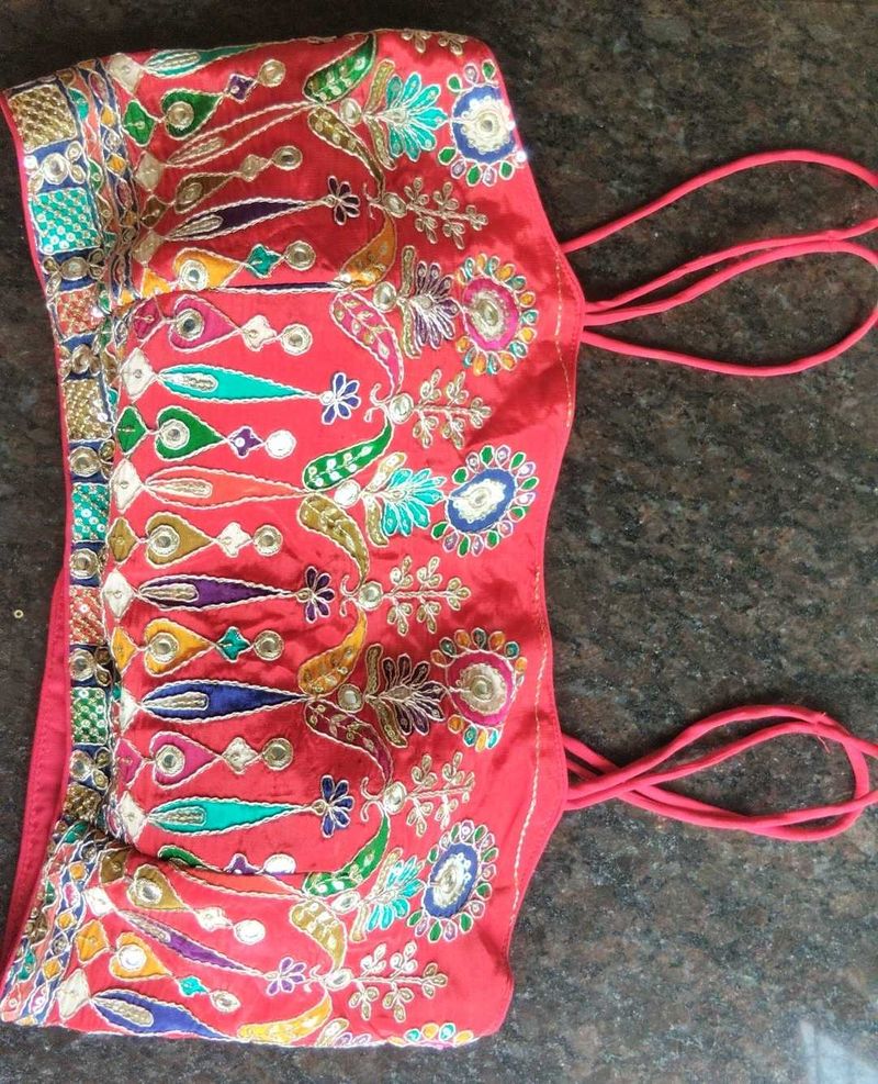 Embroidered Red Blouse