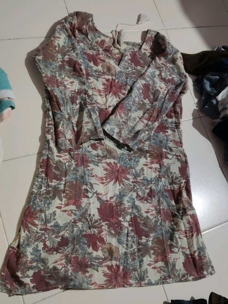 Floral Print Kurta