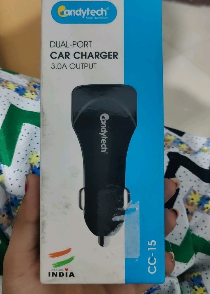 Candytech . Dual-port Car Charger. 3.0A Output.