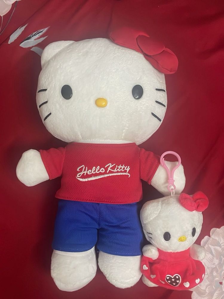 Hello kitty plush and charm set