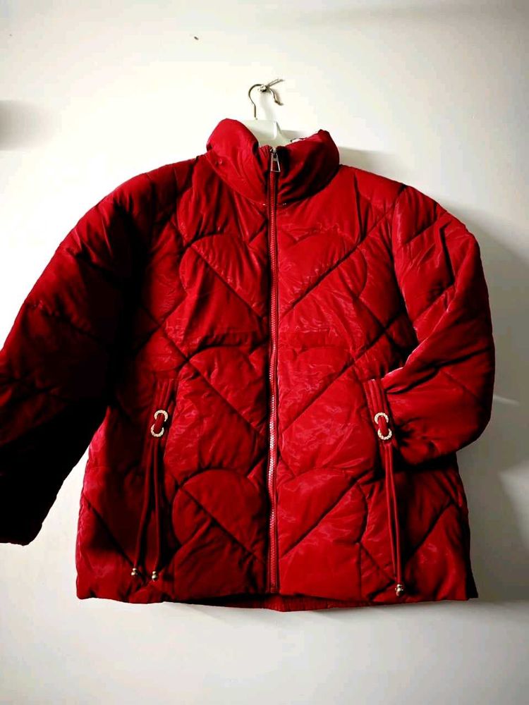 Chic Padded Red Jacket